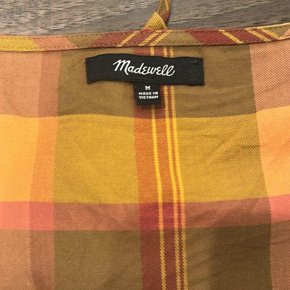 Madewell Plaid Babydoll Dress Sz M - Picture 8 of 11